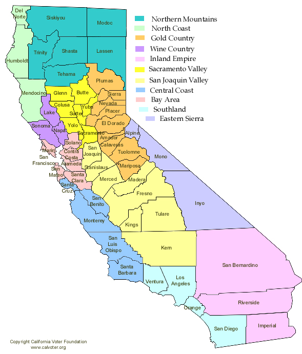 Map Of California Districts - Rosa Wandie